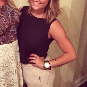 Tobi Black Tank Top Criss Cross back